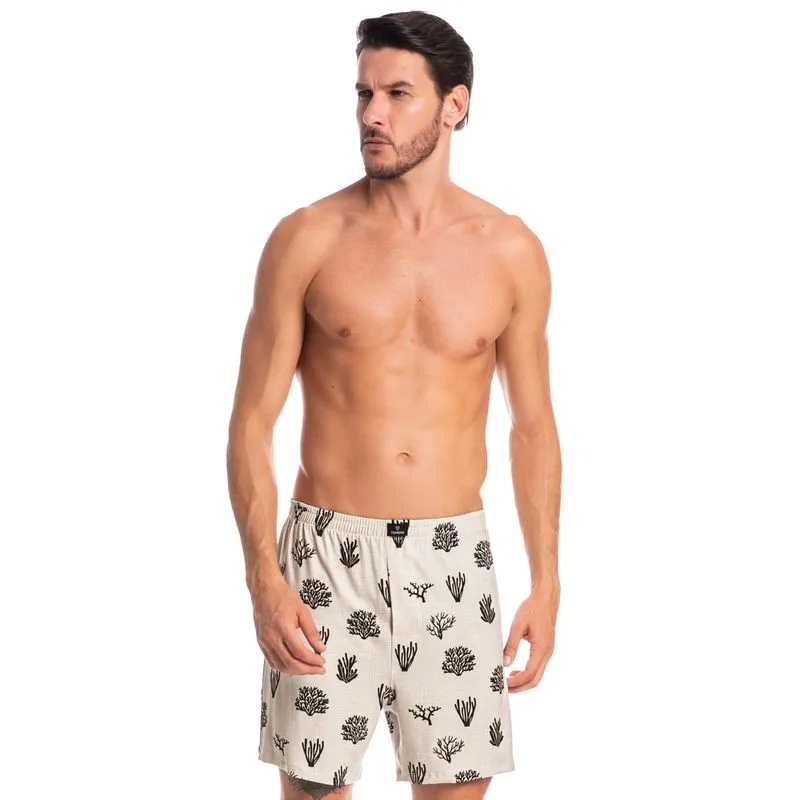 Boxer Masculina Corais Preto/G
