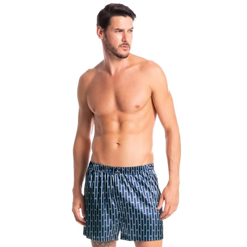 Boxer Masculina Estampada Enzo Tombini Azul Marinho/M