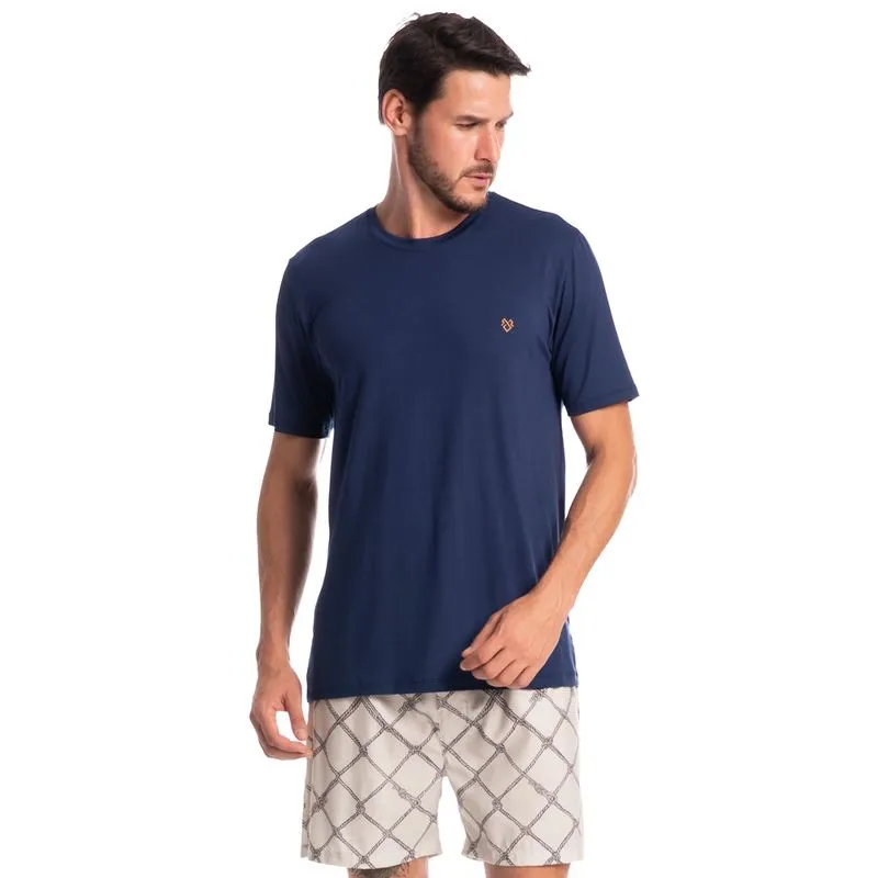 Pijama Masculino Curto Cordas Tombini Branco/XG