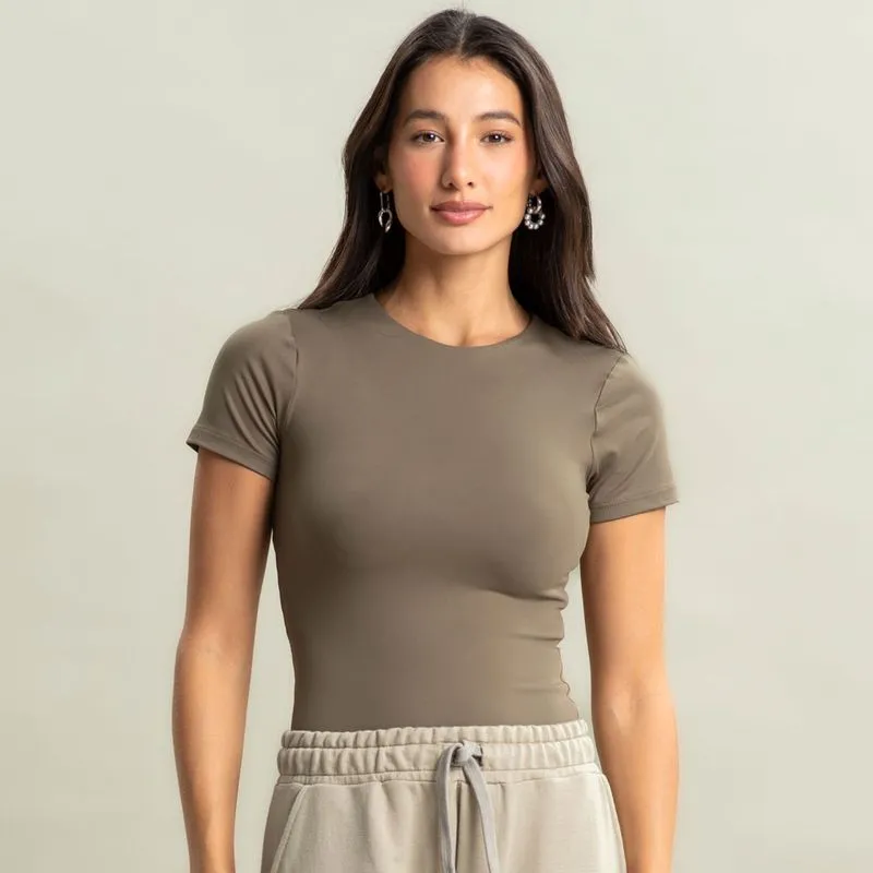 Blusa Feminina Manga Curta Contour Vivame Verde/P