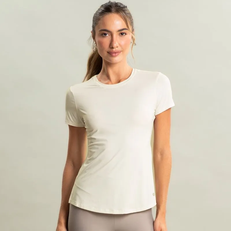 Camiseta Feminina Com Abertura Lateral Racket Vivame Branco/G