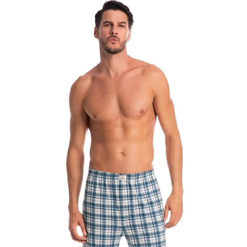 Boxer Masculina Xadrez Sunny Azul Marinho/M