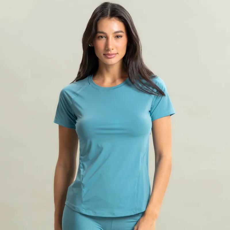 Camiseta Feminina Raglan Outside Vivame Azul/GG