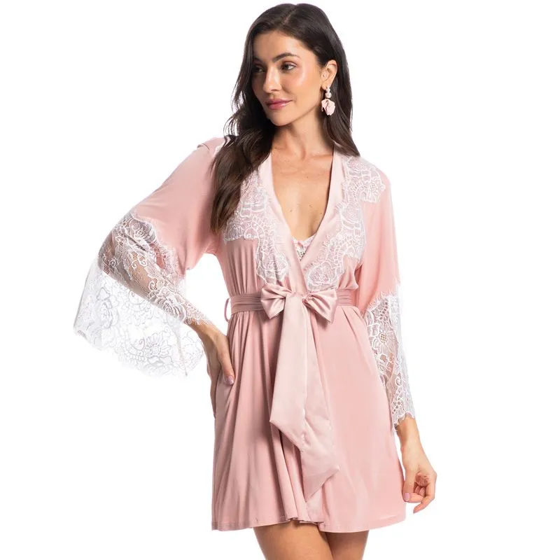 Robe Curto Feminino Ayla Rosa-3/01