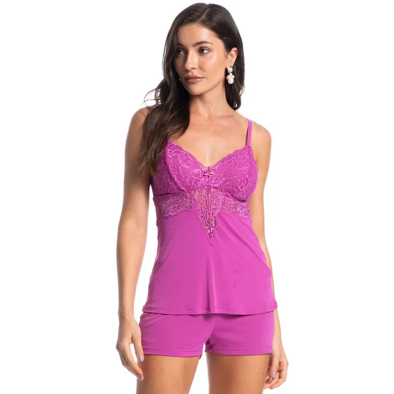 Short Doll Com Renda Manu Colors Rosa/M