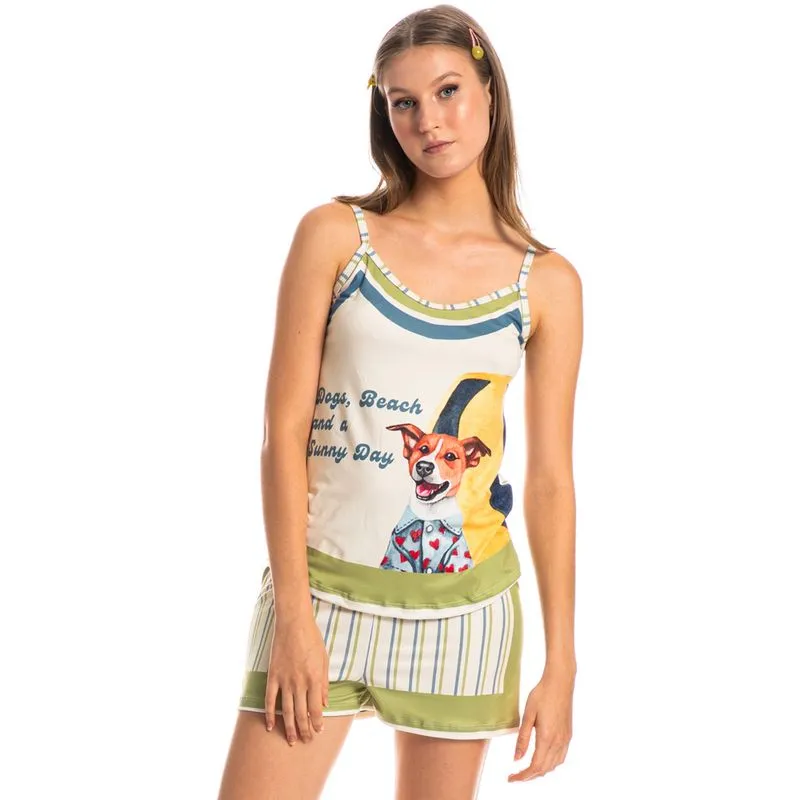 Short Doll Vira Latas Verde/M