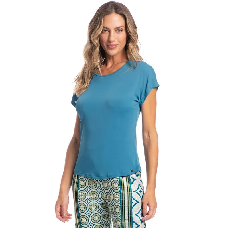 Pijama Feminino Pescador Paola Azul-2/P