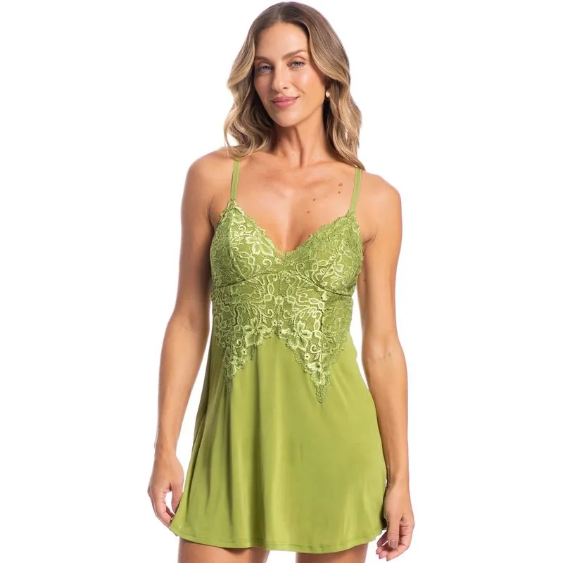 Camisola Curta Com Renda Karina Verde/GG