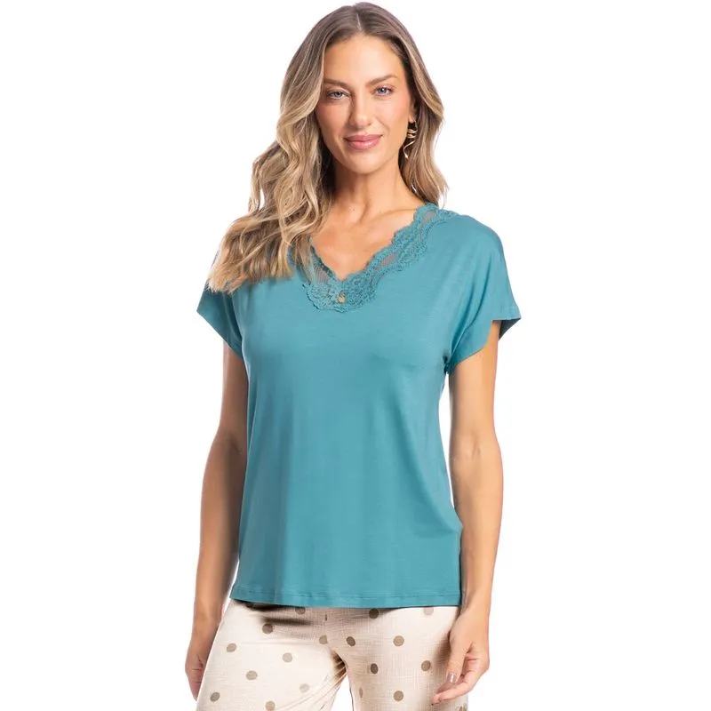 Pijama Feminino Pescador Bela Bege/G