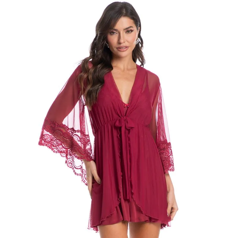 Robe Curto Em Tule Naomi Vermelho/TU