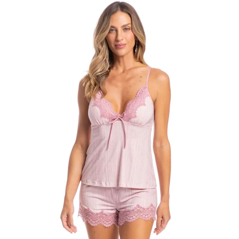 Short Doll Com Renda Babi Manoela Rosa-3/GG