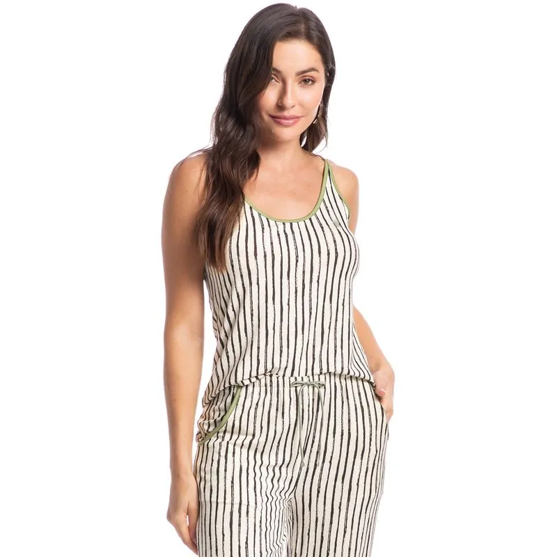 Pijama Feminino Capri Rafa Branco/G