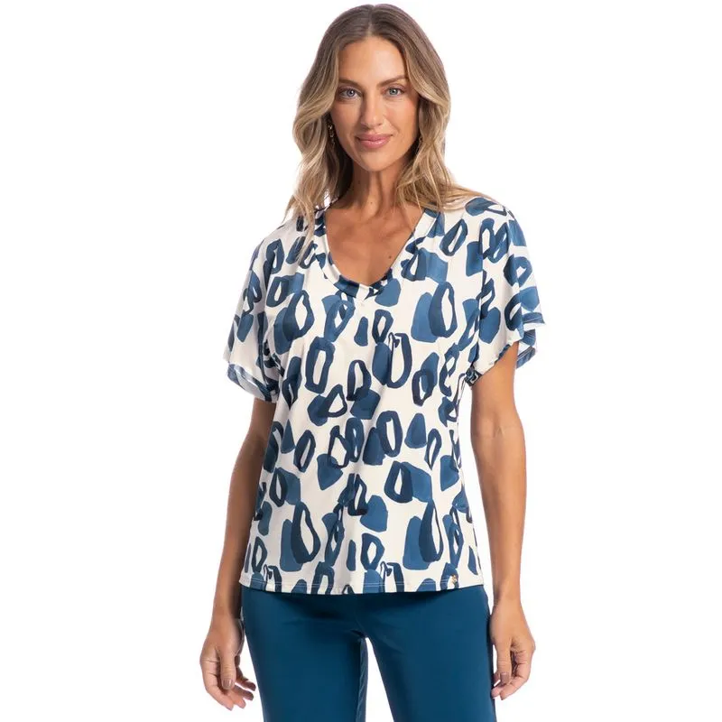 Pijama Feminino Pescador Teresa Azul Marinho/M