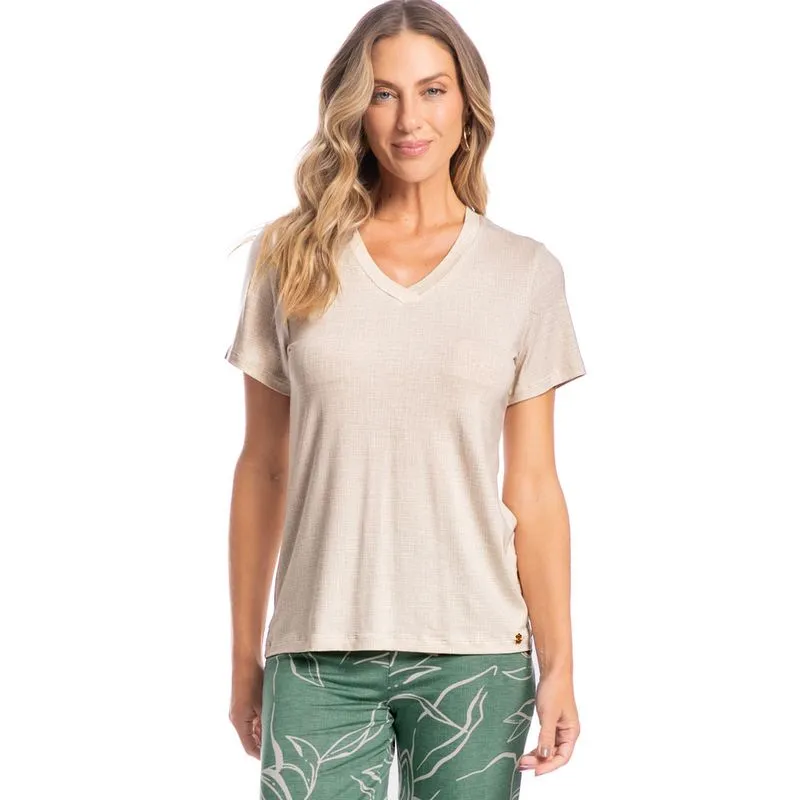 Pijama Feminino Pescador Maiara Floral Verde Verde/G