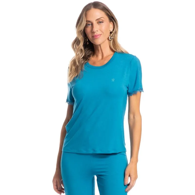 Pijama Feminino Pescador Maria Azul-2/G