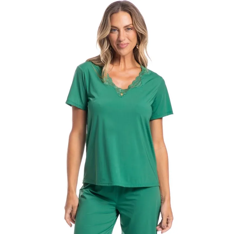 Pijama Feminino Pescador Maria Verde/M