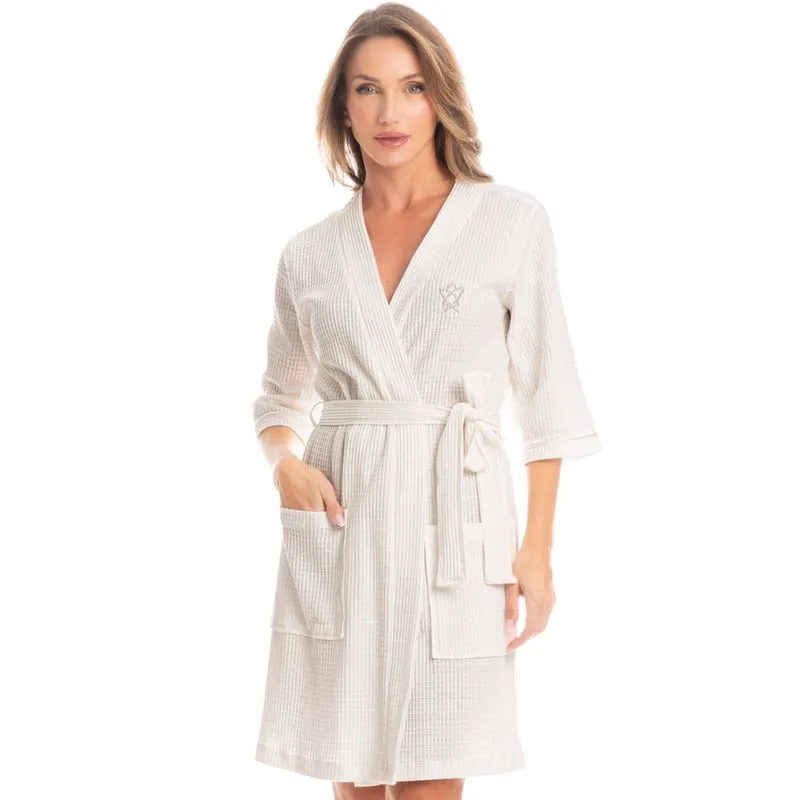 Robe Curto Feminino Piquet Branco/TU