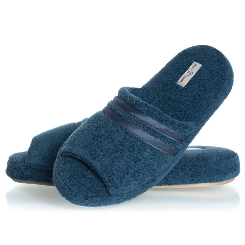 Chinelo Em Atoalhado Aberto Liss Colors Azul Marinho/34