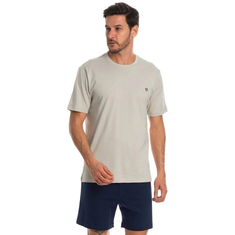 Pijama Masculino Curto Dado Tombini Azul Marinho/M