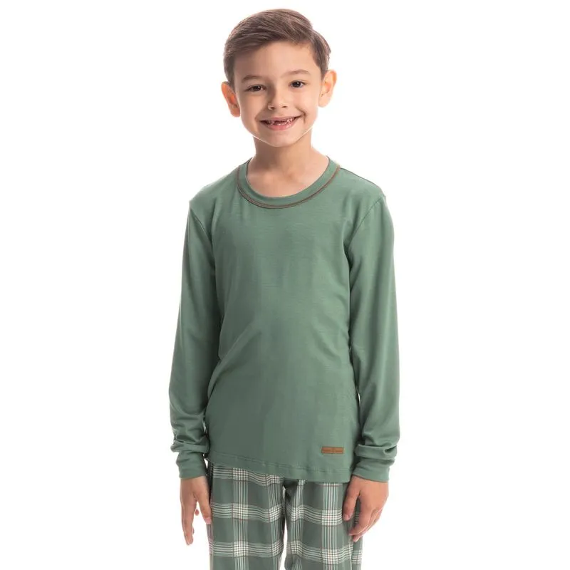 Pijama Longo Infantil Unissex Enjoy Tombini Verde/02