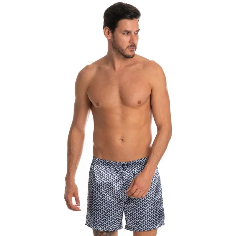 Boxer Masculina Estampada Enzo Tombini Azul-2/GG