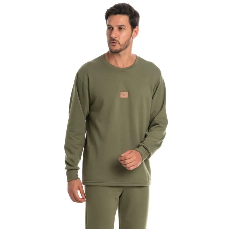 Conjunto Masculino Longo Em Moletinho Vicenzo Verde/P