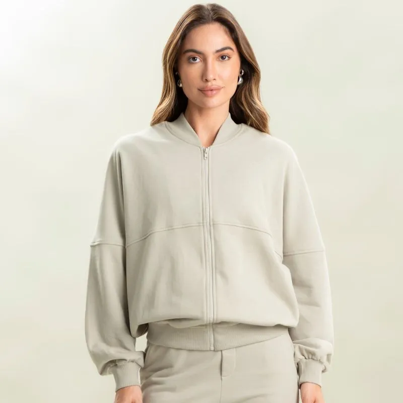 Jaqueta Bomber Velvety Vivame Bege/M