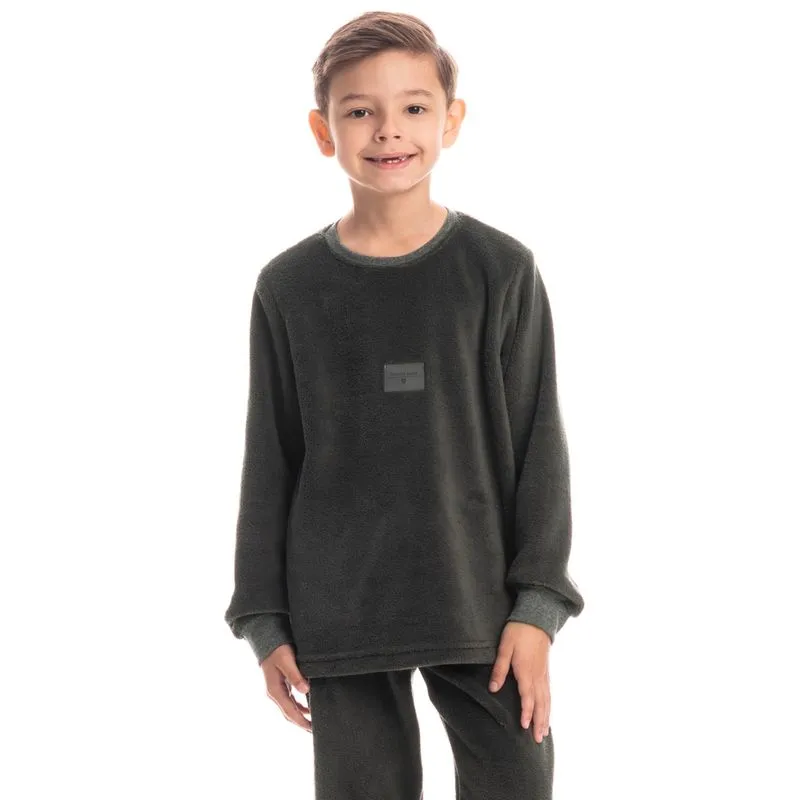 Pijama Infantil Masculino Longo Thales Tombini Cinza/16