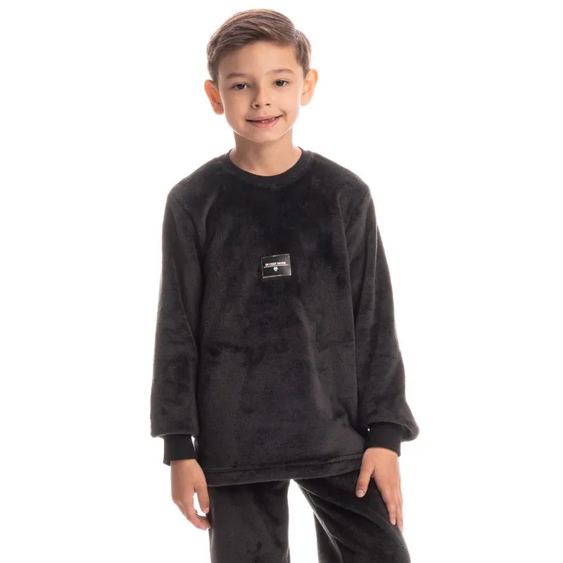 Pijama Infantil Masculino Longo Thales Tombini Preto/14