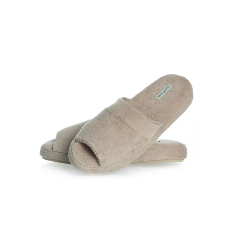 Chinelo Feminino Aberto Em Atoalhado Olívia Bege/40