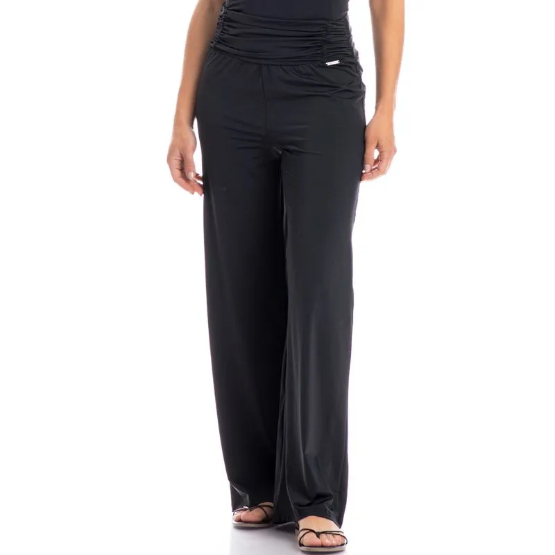 Calça Feminina Com Cós Frontal Franzido Málaga Preto/G
