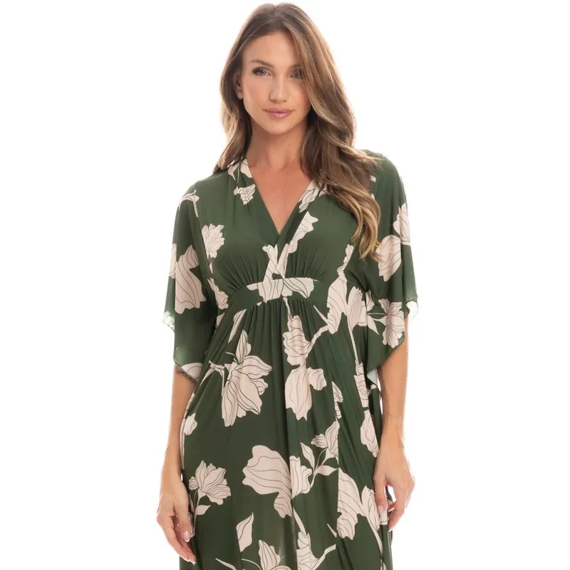 Kaftan Feminino Longo Daiana Verde/M