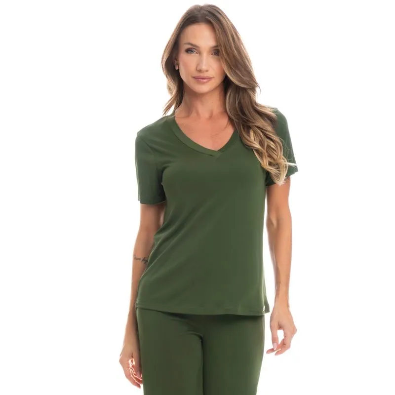 Pijama Feminino Pescador Vera Verde/XG