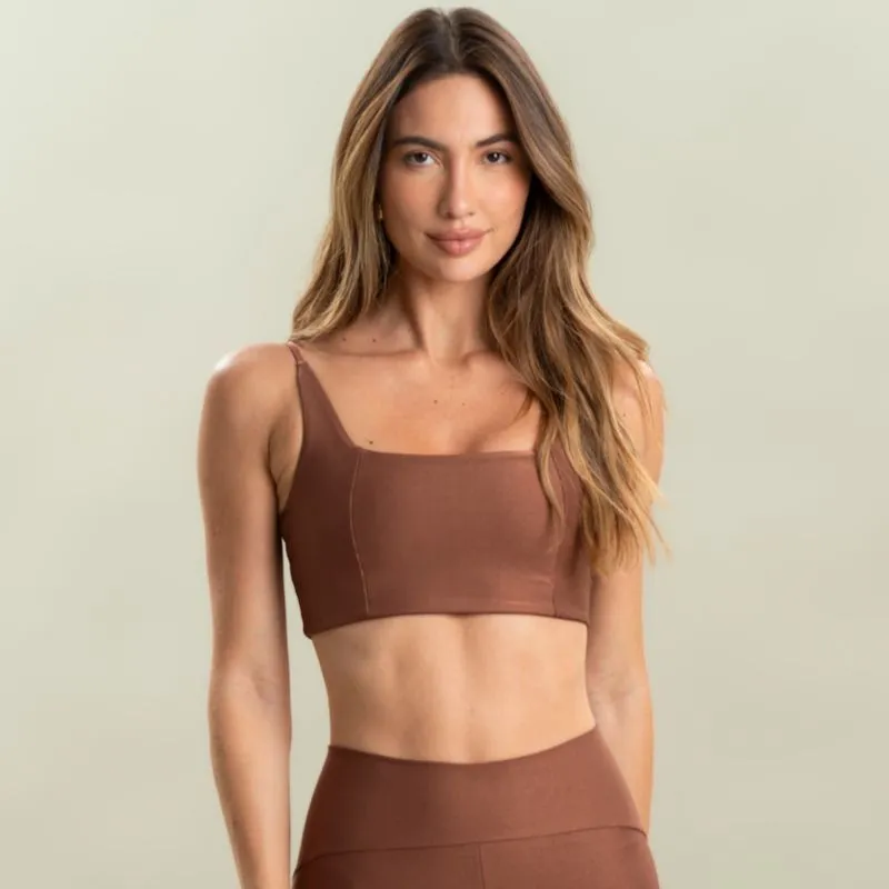 Top Square Slim Glow Color Vivame Marrom/M