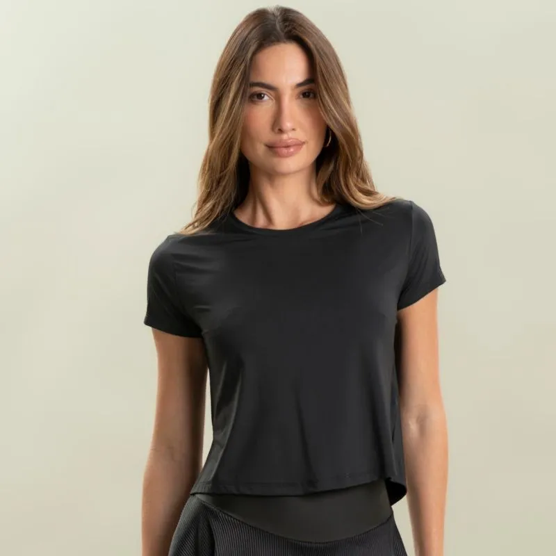 Camiseta Feminina Crop Premier Vivame Preto/G