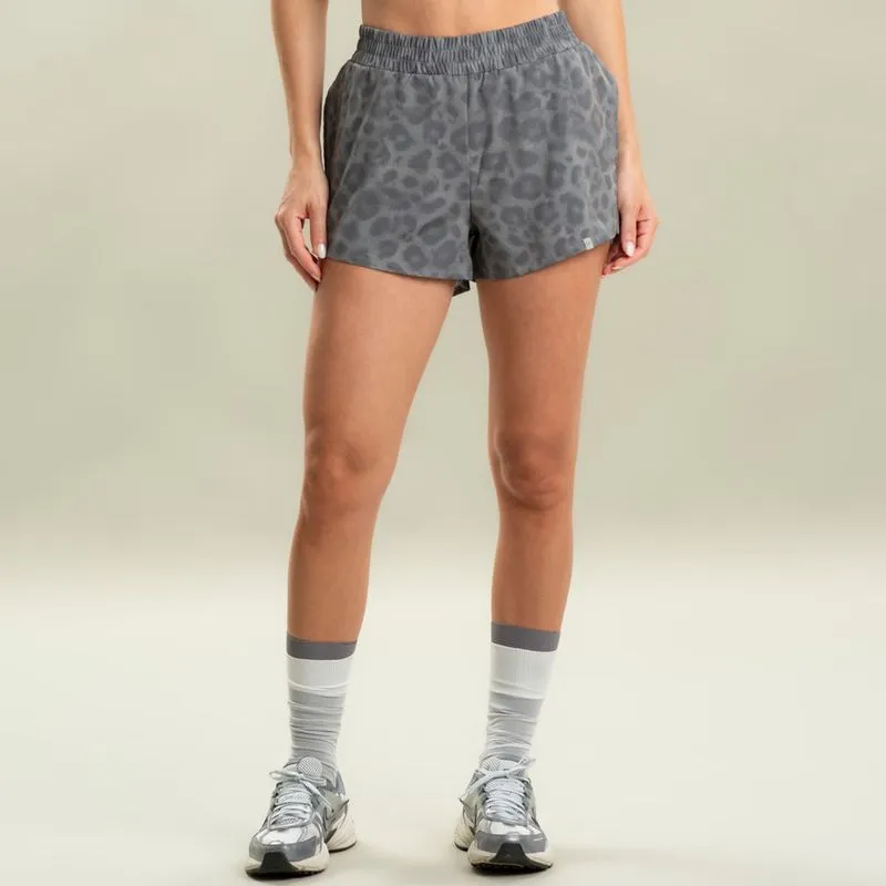 Shorts Feminino Duplo Estampado Wild Vivame Cinza/P