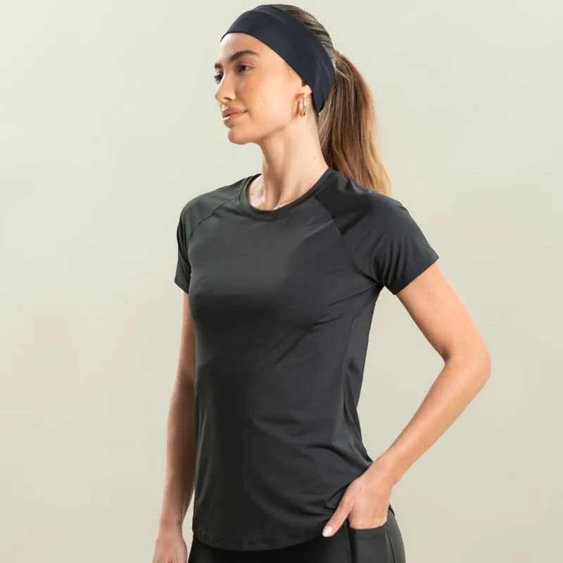 Camiseta Feminina Raglan Elite Vivame Preto/GG