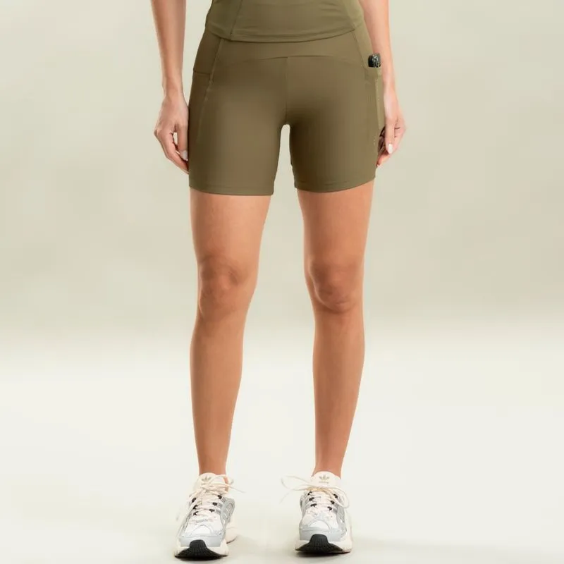 Shorts Médio Slim Shape Com 3 Bolsos Elite Vivame Verde/G
