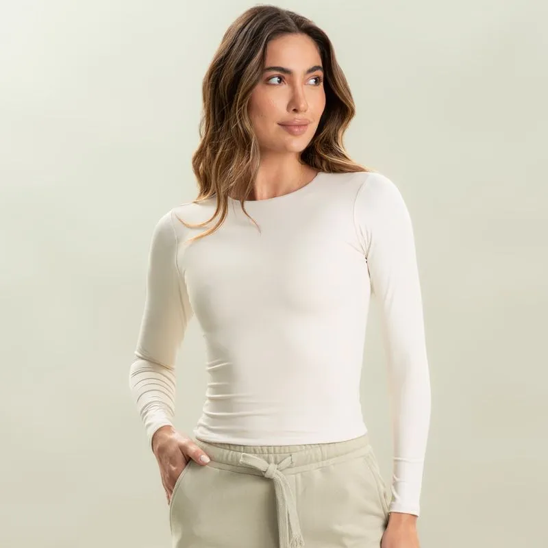 Blusa Feminina Manga Longa Contour Vivame Branco/M