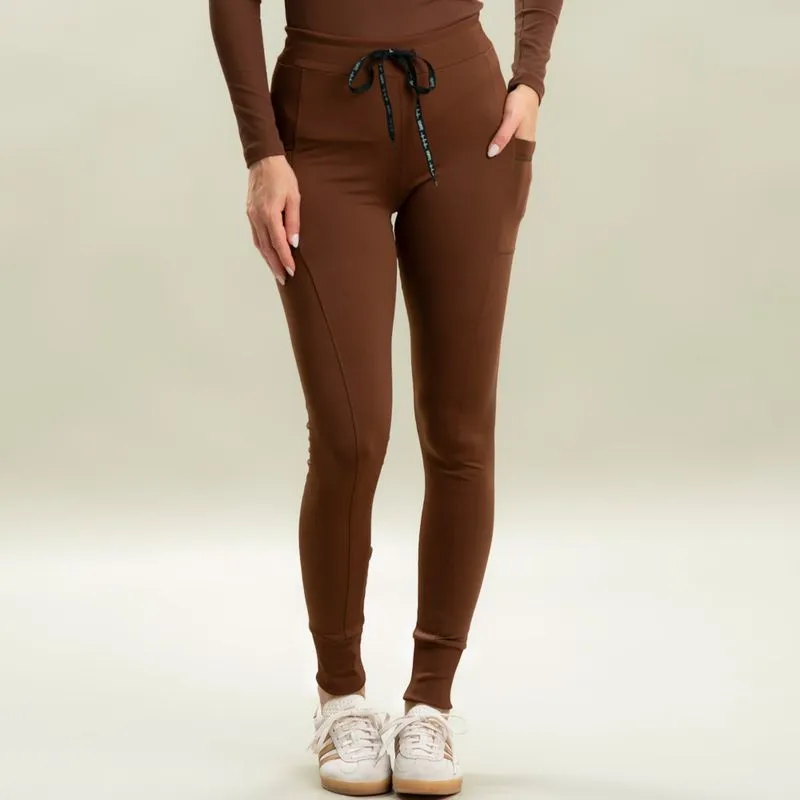 Calça Legging Feminina Com Bolso Thermal Vivame Marrom/M