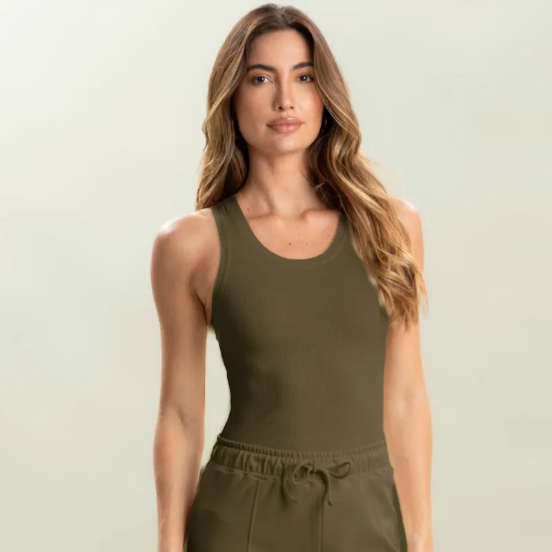 Regata Feminina Canelada Allure Vivame Verde/P