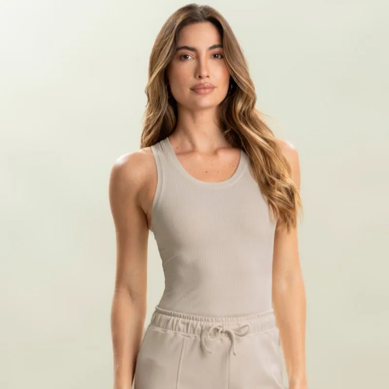 Regata Feminina Canelada Allure Vivame Bege/M