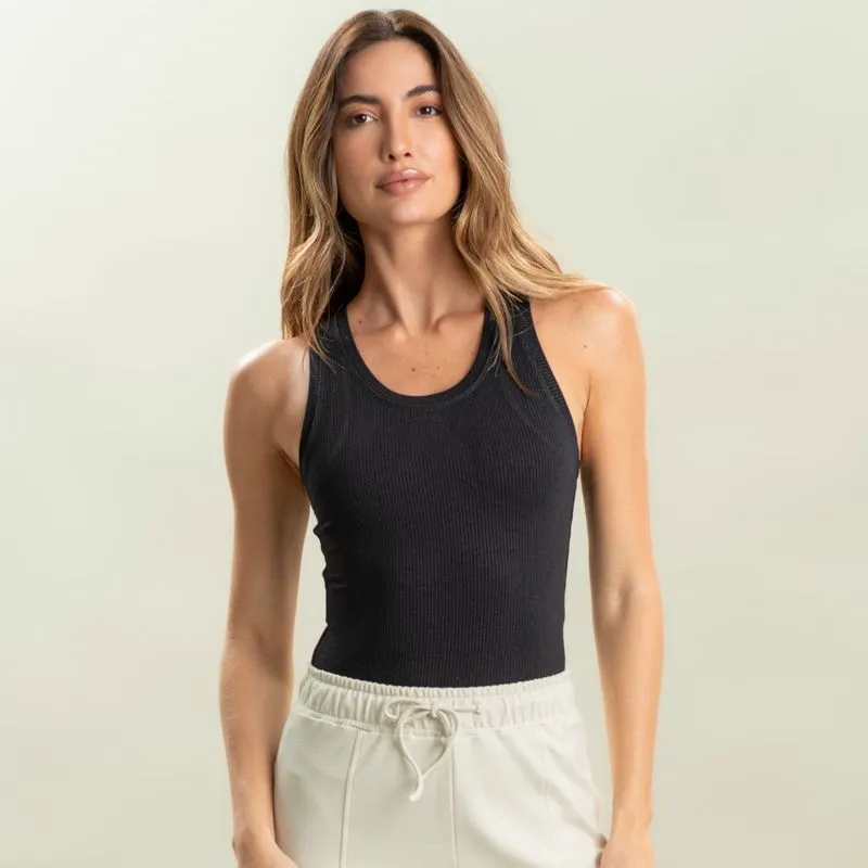 Regata Feminina Canelada Allure Vivame Preto/M