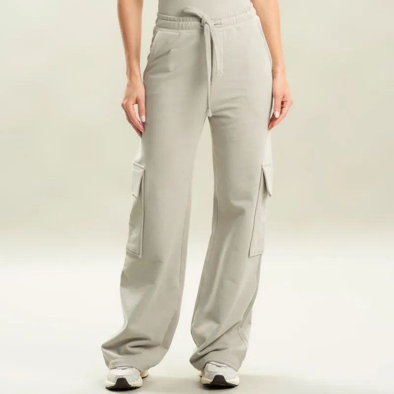 Calça Feminina Em Moletom Cargo Velvety Vivame Bege/M