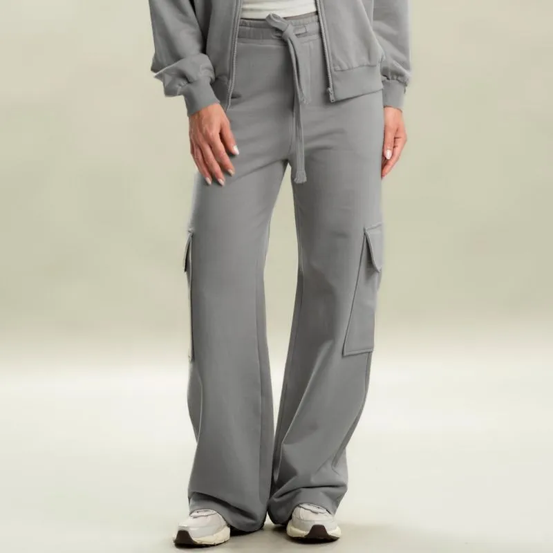 Calça Feminina Em Moletom Cargo Velvety Vivame Cinza/PP