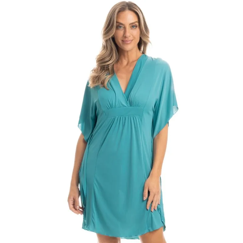 Kaftan Feminino Curto Ana Azul-2/GG