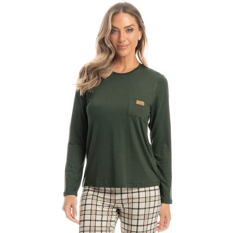 Pijama Feminino Longo Renovação Verde/G