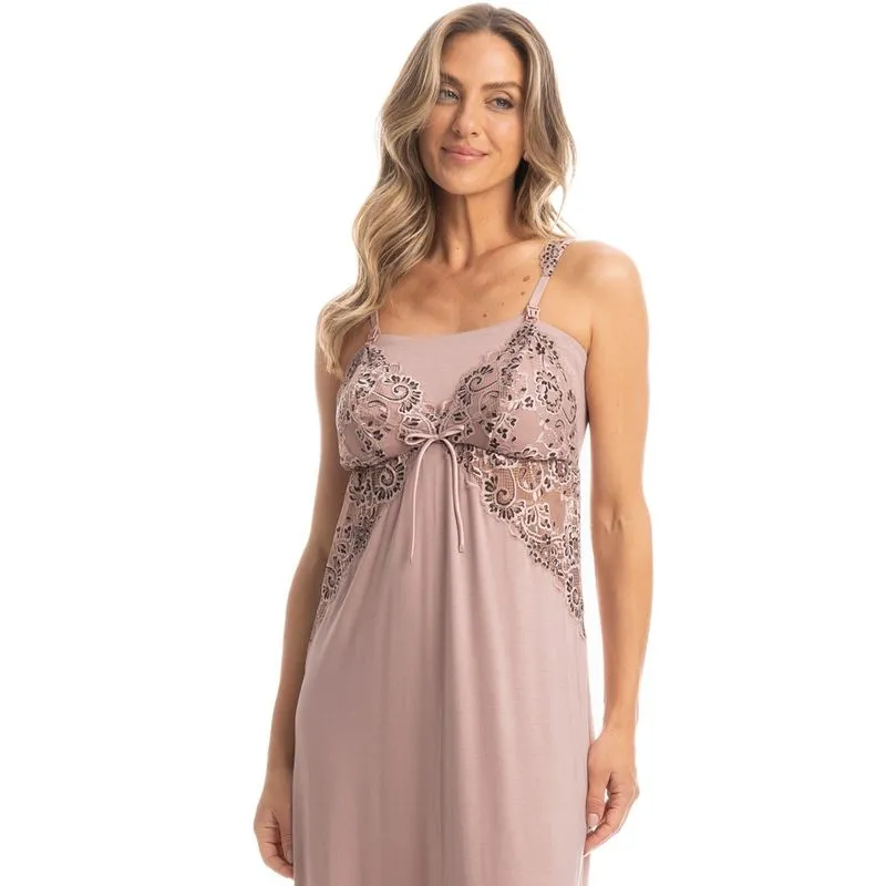 Camisola Amamentação Longa Helena Rosa-3/P