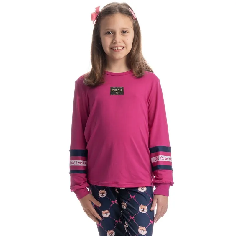 Pijama Longo Infantil Lyla Sweet Rosa-2/10