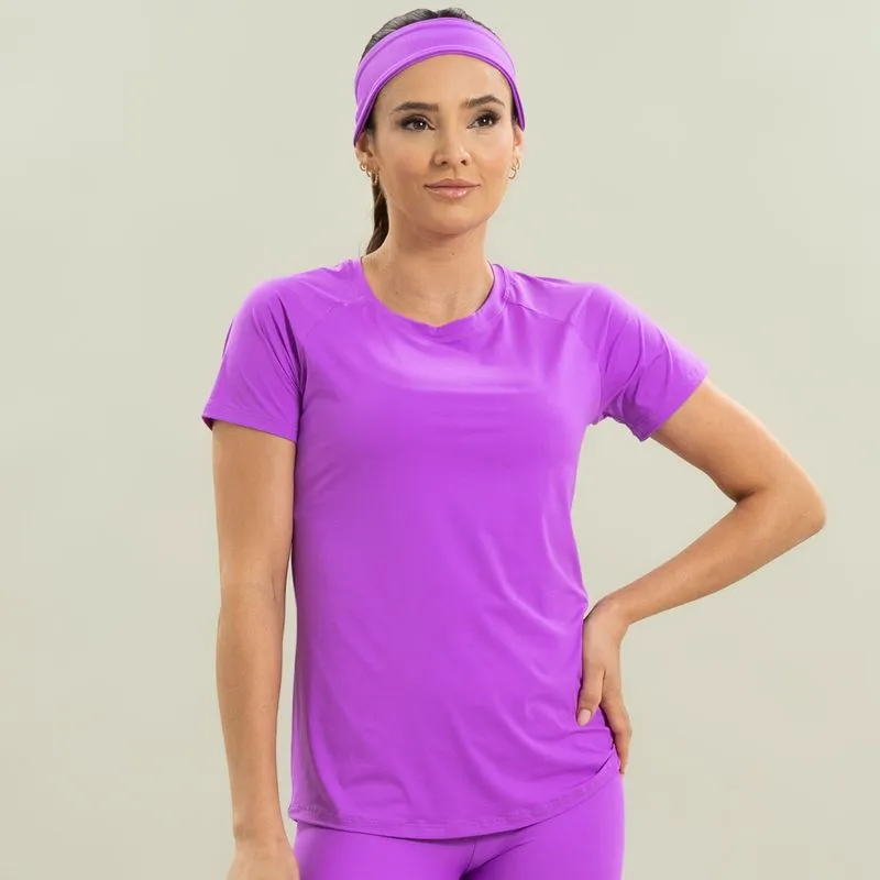 Camiseta Feminina Raglan Fuchsia Vivame Roxo/GG